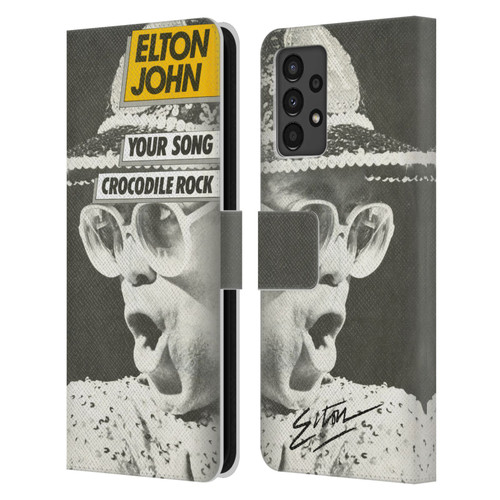 Elton John Artwork Your Song Single Leather Book Wallet Case Cover For Samsung Galaxy A13 (2022)