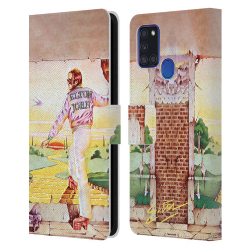 Elton John Artwork GBYR Album Leather Book Wallet Case Cover For Samsung Galaxy A21s (2020)