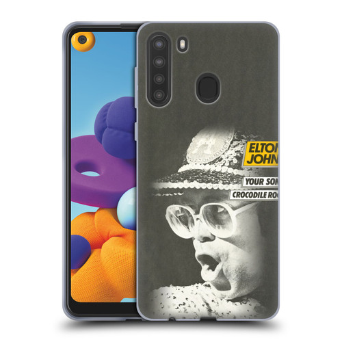 Elton John Artwork Your Song Single Soft Gel Case for Samsung Galaxy A21 (2020)