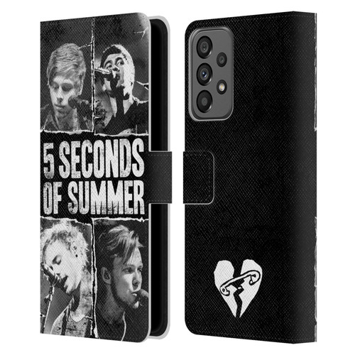 5 Seconds of Summer Posters Torn Papers 2 Leather Book Wallet Case Cover For Samsung Galaxy A73 5G (2022)