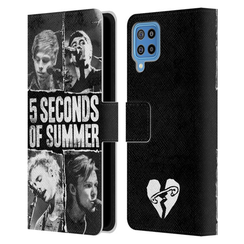 5 Seconds of Summer Posters Torn Papers 2 Leather Book Wallet Case Cover For Samsung Galaxy F22 (2021)