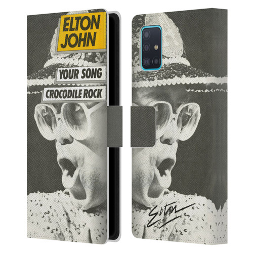 Elton John Artwork Your Song Single Leather Book Wallet Case Cover For Samsung Galaxy A51 (2019)