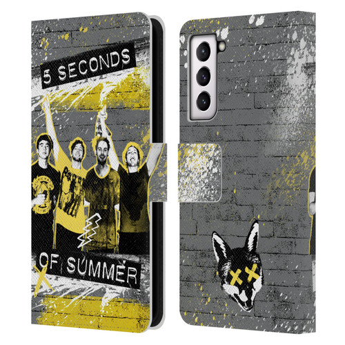 5 Seconds of Summer Posters Splatter Leather Book Wallet Case Cover For Samsung Galaxy S21 5G