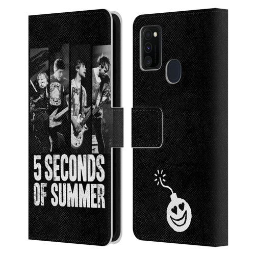 5 Seconds of Summer Posters Strips Leather Book Wallet Case Cover For Samsung Galaxy M30s (2019)/M21 (2020)