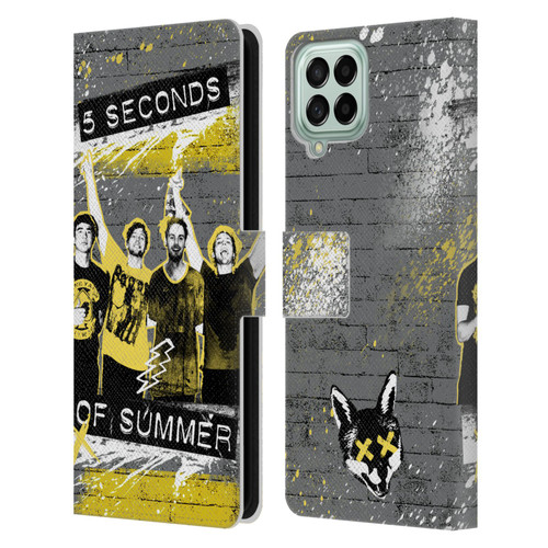 5 Seconds of Summer Posters Splatter Leather Book Wallet Case Cover For Samsung Galaxy M53 (2022)