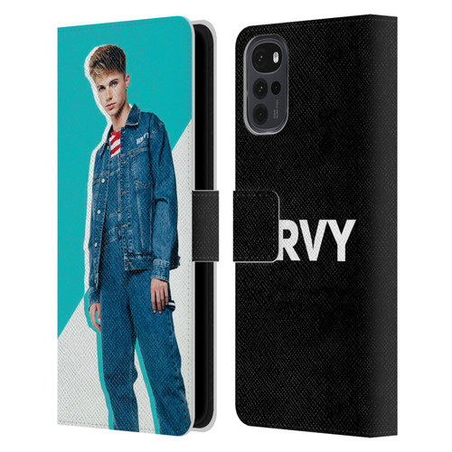 HRVY Graphics Calendar 8 Leather Book Wallet Case Cover For Motorola Moto G22