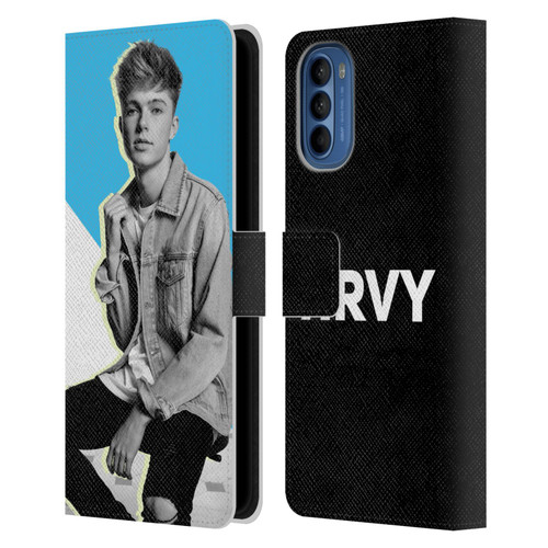 HRVY Graphics Calendar 3 Leather Book Wallet Case Cover For Motorola Moto G41