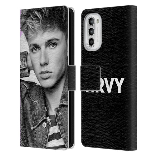 HRVY Graphics Calendar 12 Leather Book Wallet Case Cover For Motorola Moto G52