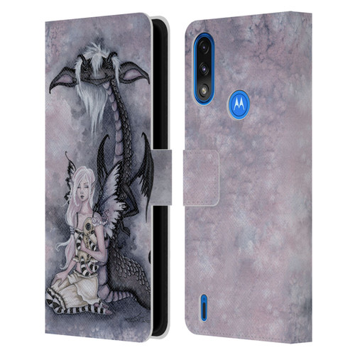 Amy Brown Folklore Evie And The Nightmare Leather Book Wallet Case Cover For Motorola Moto E7 Power / Moto E7i Power