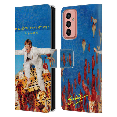 Elton John Artwork One Night Only Album Leather Book Wallet Case Cover For Samsung Galaxy M13 (2022)