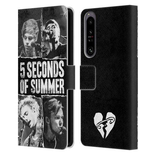 5 Seconds of Summer Posters Torn Papers 2 Leather Book Wallet Case Cover For Sony Xperia 1 IV