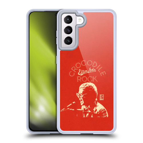 Elton John Artwork Crocodile Rock Single Soft Gel Case for Samsung Galaxy S21 5G