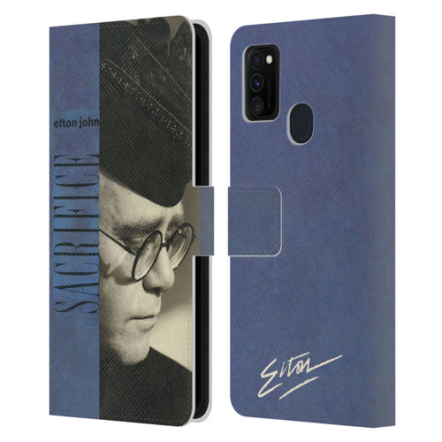 Elton John Artwork Sacrifice Single Leather Book Wallet Case Cover For Samsung Galaxy M30s (2019)/M21 (2020)