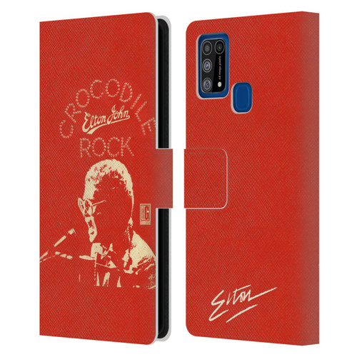 Elton John Artwork Crocodile Rock Single Leather Book Wallet Case Cover For Samsung Galaxy M31 (2020)