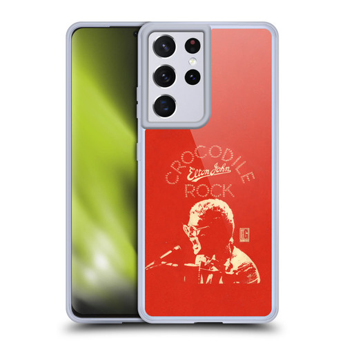 Elton John Artwork Crocodile Rock Single Soft Gel Case for Samsung Galaxy S21 Ultra 5G