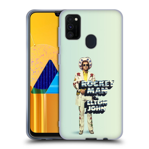 Elton John Artwork Rocket Man Single Soft Gel Case for Samsung Galaxy M30s (2019)/M21 (2020)