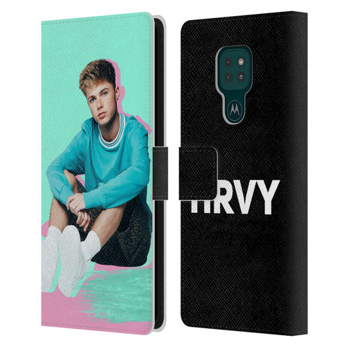 HRVY Graphics Calendar Leather Book Wallet Case Cover For Motorola Moto G9 Play