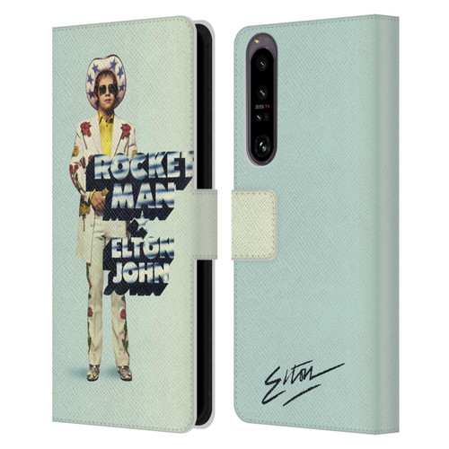 Elton John Artwork Rocket Man Single Leather Book Wallet Case Cover For Sony Xperia 1 IV