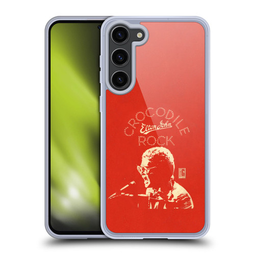 Elton John Artwork Crocodile Rock Single Soft Gel Case for Samsung Galaxy S23+ 5G