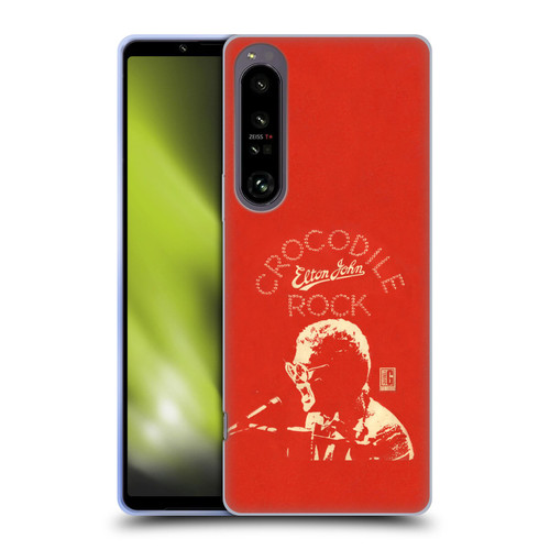 Elton John Artwork Crocodile Rock Single Soft Gel Case for Sony Xperia 1 IV