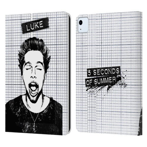 5 Seconds of Summer Solos Grained Luke Leather Book Wallet Case Cover For Apple iPad Air 11 2020/2022/2024