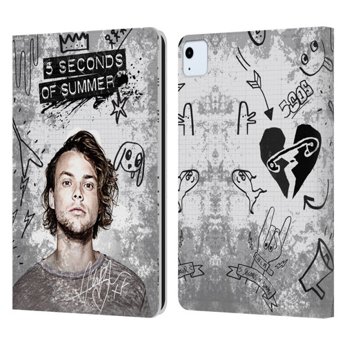 5 Seconds of Summer Solos Vandal Ashton Leather Book Wallet Case Cover For Apple iPad Air 2020 / 2022