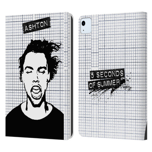 5 Seconds of Summer Solos Grained Ashton Leather Book Wallet Case Cover For Apple iPad Air 11 2020/2022/2024