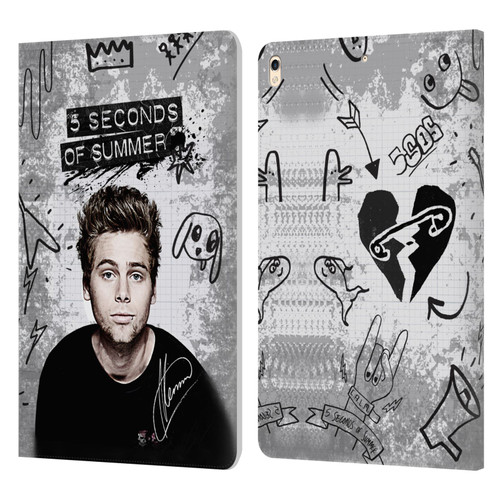 5 Seconds of Summer Solos Vandal Luke Leather Book Wallet Case Cover For Apple iPad Pro 10.5 (2017)