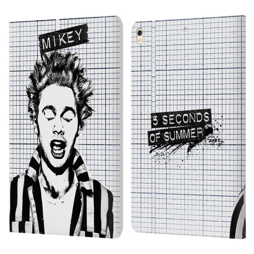 5 Seconds of Summer Solos Grained Mikey Leather Book Wallet Case Cover For Apple iPad Pro 10.5 (2017)