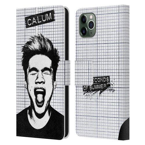 5 Seconds of Summer Solos Grained Calum Leather Book Wallet Case Cover For Apple iPhone 11 Pro Max