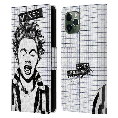 5 Seconds of Summer Solos Grained Mikey Leather Book Wallet Case Cover For Apple iPhone 11 Pro