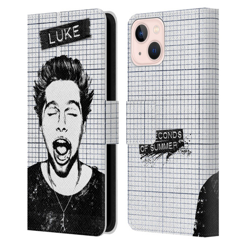 5 Seconds of Summer Solos Grained Luke Leather Book Wallet Case Cover For Apple iPhone 13