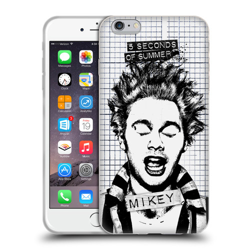 5 Seconds of Summer Solos Grained Mikey Soft Gel Case for Apple iPhone 6 Plus / iPhone 6s Plus