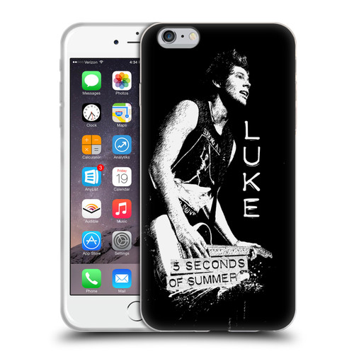 5 Seconds of Summer Solos BW Luke Soft Gel Case for Apple iPhone 6 Plus / iPhone 6s Plus