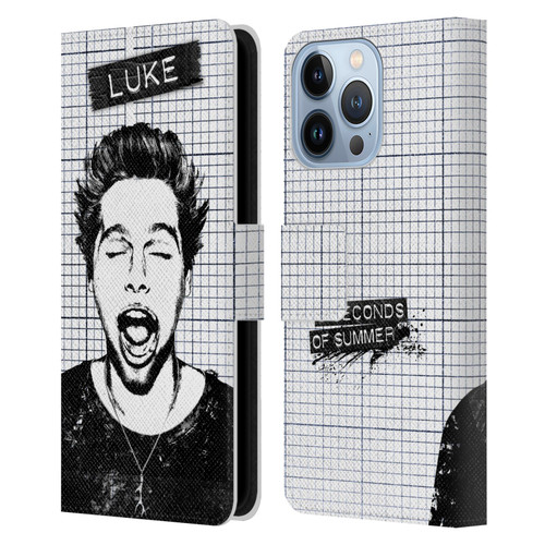 5 Seconds of Summer Solos Grained Luke Leather Book Wallet Case Cover For Apple iPhone 13 Pro