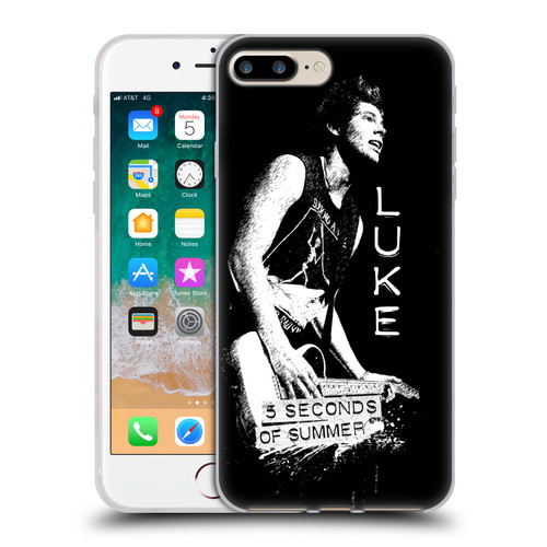 5 Seconds of Summer Solos BW Luke Soft Gel Case for Apple iPhone 7 Plus / iPhone 8 Plus