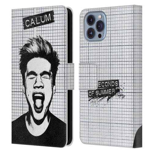 5 Seconds of Summer Solos Grained Calum Leather Book Wallet Case Cover For Apple iPhone 14