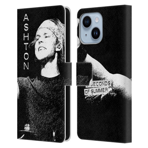 5 Seconds of Summer Solos BW Ashton Leather Book Wallet Case Cover For Apple iPhone 14 Plus