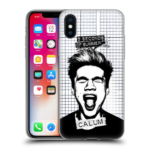 5 Seconds of Summer Solos Grained Calum Soft Gel Case for Apple iPhone X / iPhone XS