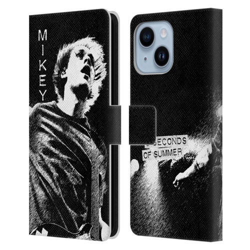 5 Seconds of Summer Solos BW Mikey Leather Book Wallet Case Cover For Apple iPhone 14 Plus