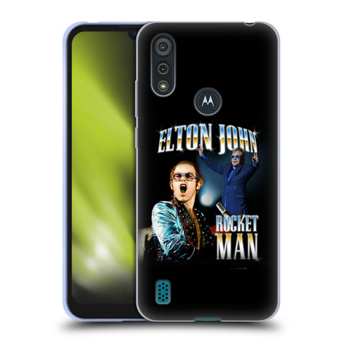 Elton John Rocketman Key Art Soft Gel Case for Motorola Moto E6s (2020)
