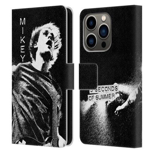 5 Seconds of Summer Solos BW Mikey Leather Book Wallet Case Cover For Apple iPhone 14 Pro