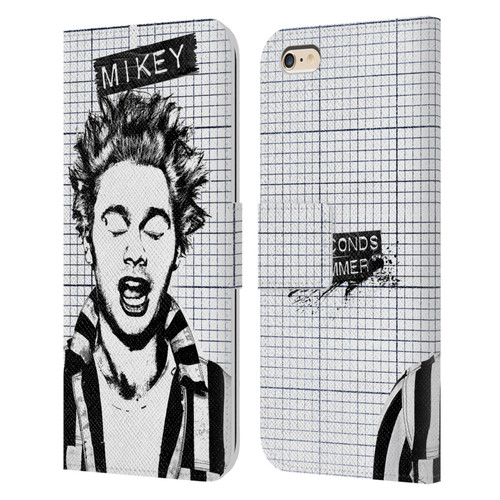 5 Seconds of Summer Solos Grained Mikey Leather Book Wallet Case Cover For Apple iPhone 6 Plus / iPhone 6s Plus