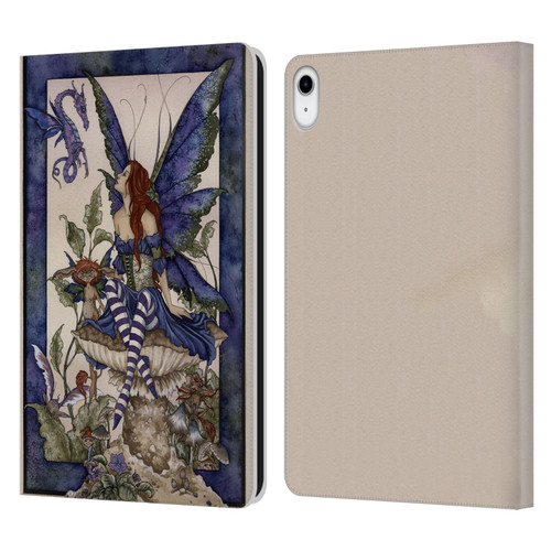 Amy Brown Pixies Bottom Of The Garden Leather Book Wallet Case Cover For Apple iPad 10.9 (2022)