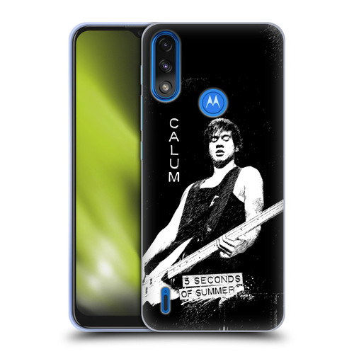 5 Seconds of Summer Solos BW Calum Soft Gel Case for Motorola Moto E7 Power / Moto E7i Power