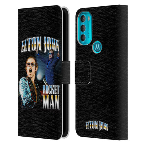 Elton John Rocketman Key Art Leather Book Wallet Case Cover For Motorola Moto G71 5G