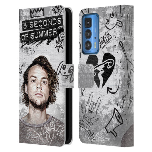 5 Seconds of Summer Solos Vandal Ashton Leather Book Wallet Case Cover For Motorola Edge 20 Pro