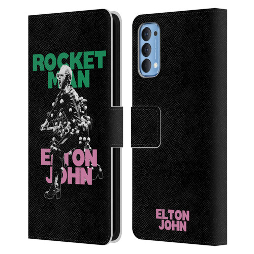 Elton John Rocketman Key Art 5 Leather Book Wallet Case Cover For OPPO Reno 4 5G