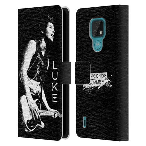 5 Seconds of Summer Solos BW Luke Leather Book Wallet Case Cover For Motorola Moto E7