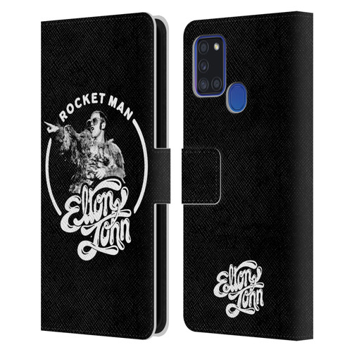 Elton John Rocketman Key Art 2 Leather Book Wallet Case Cover For Samsung Galaxy A21s (2020)